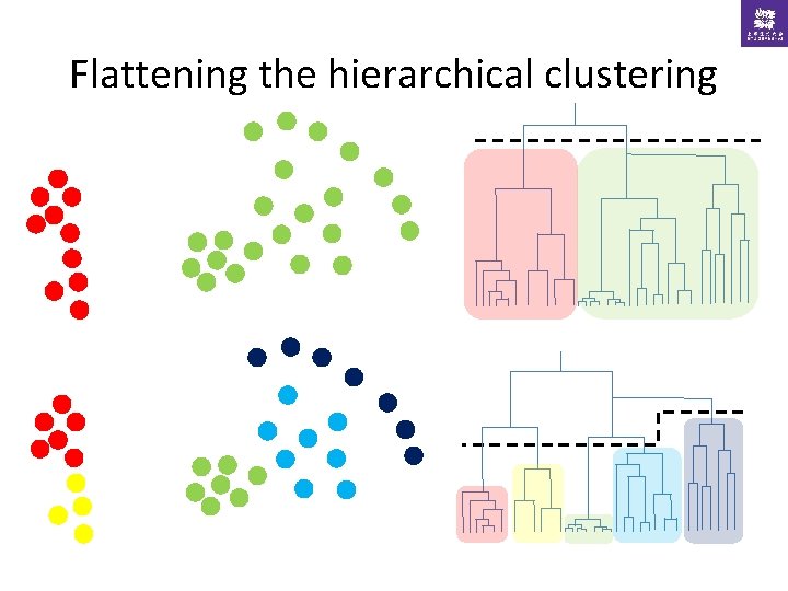 Flattening the hierarchical clustering 