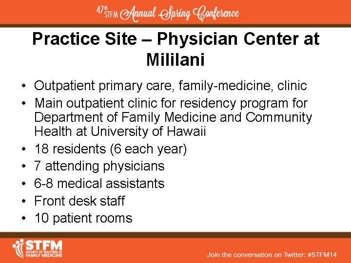 Practice Site – Physician Center at Mililani • Outpatient primary care, family-medicine, clinic •