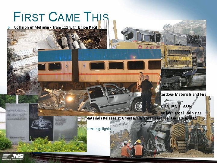 FIRST CAME THIS Collision of Metrolink Train 111 with Union Pacific Train LOF 65–