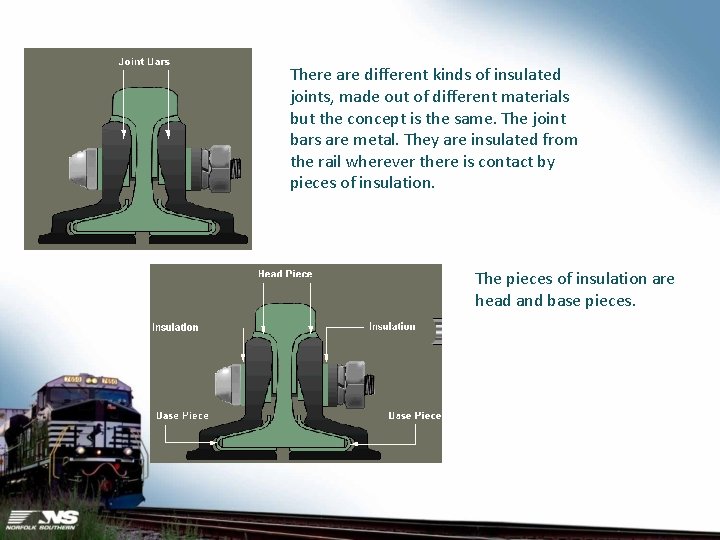 There are different kinds of insulated joints, made out of different materials but the