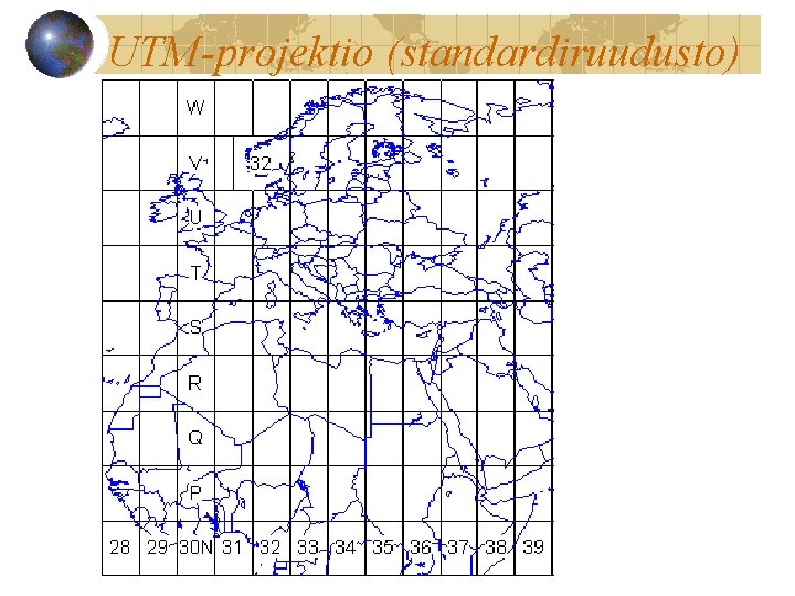 UTM-projektio (standardiruudusto) 