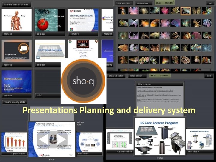 Presentations Planning and delivery system 