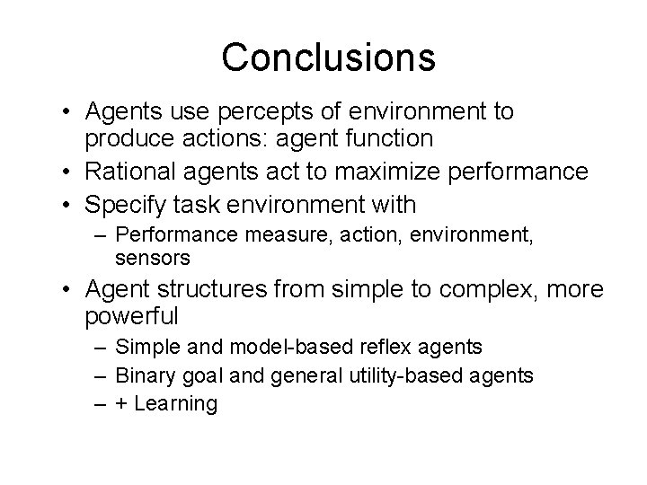 Rational Agency Csmc Introduction To Artificial Intelligence