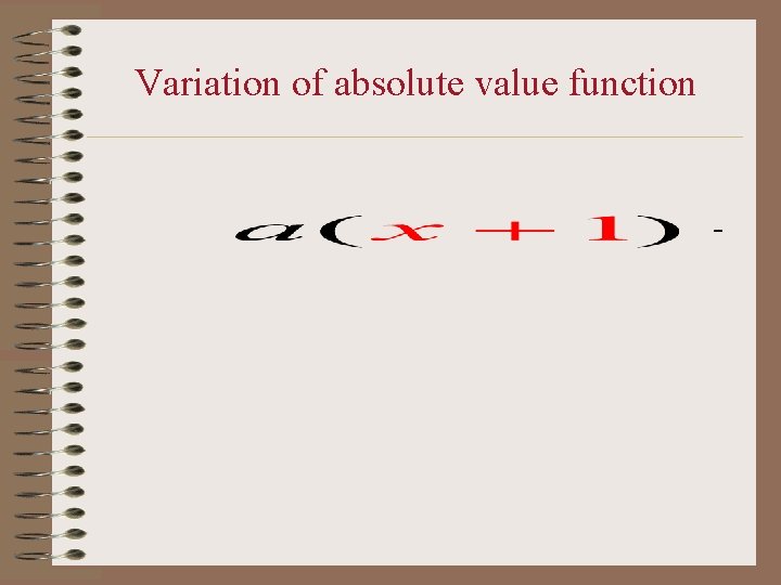 Variation of absolute value function 