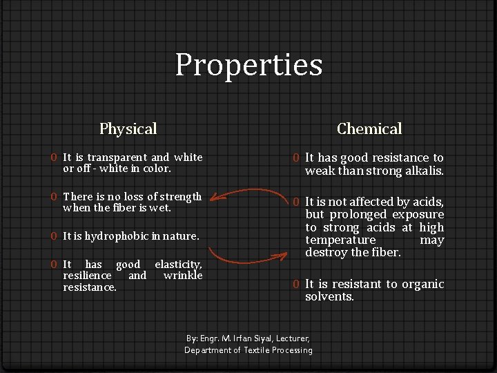 Properties Physical Chemical 0 It is transparent and white or off - white in