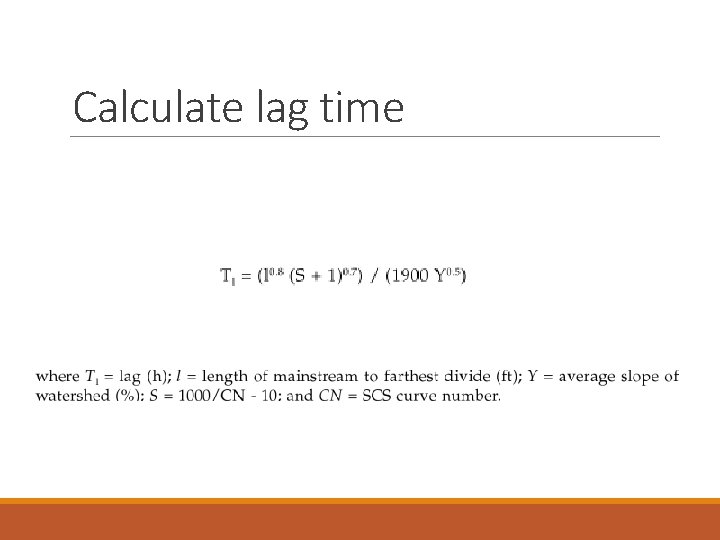Calculate lag time 