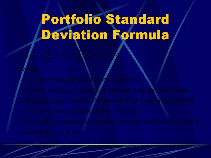 Portfolio Standard Deviation Formula 