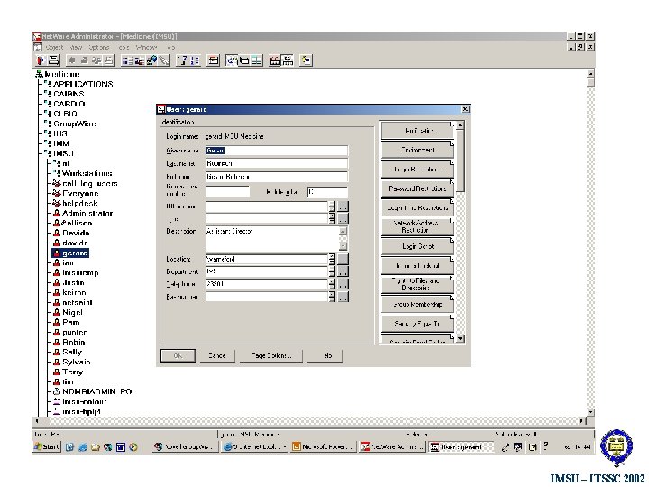 IMSU – ITSSC 2002 