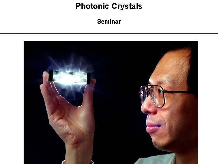 Photonic Crystals Seminar 