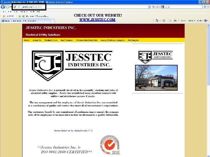 CHECK OUT OUR WEBSITE! WWW. JESSTEC. COM 