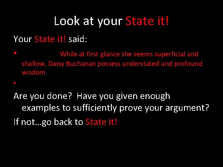 Look at your State it! Your State it! said: • While at first glance