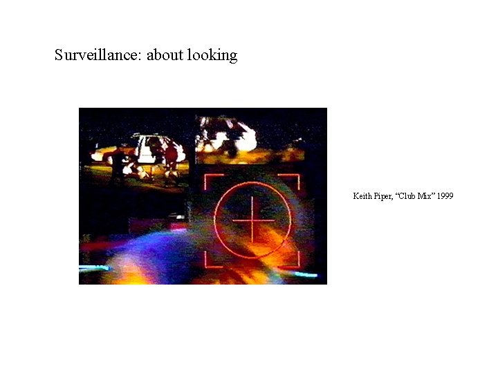 Surveillance: about looking Keith Piper, “Club Mix” 1999 