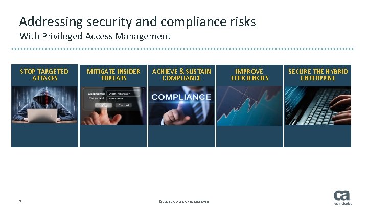 Addressing security and compliance risks With Privileged Access Management STOP TARGETED ATTACKS 7 MITIGATE