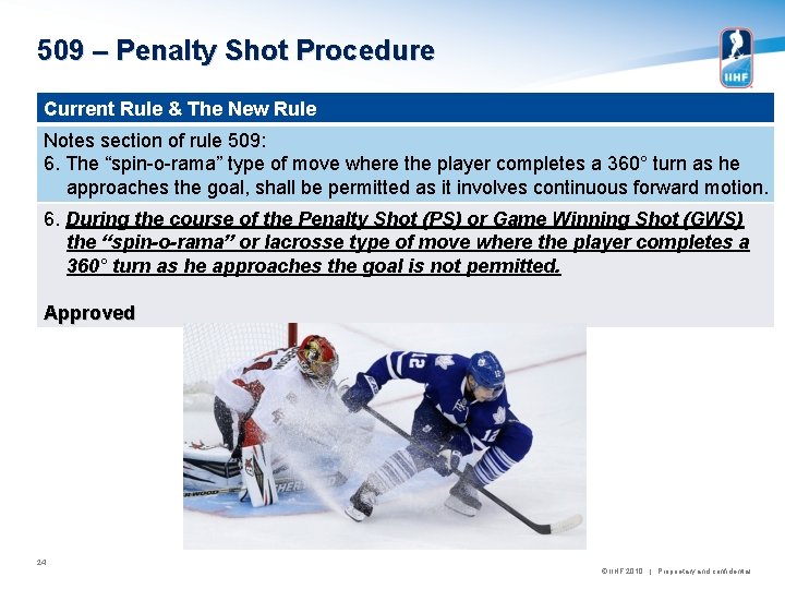 509 – Penalty Shot Procedure Current Rule & The New Rule Notes section of