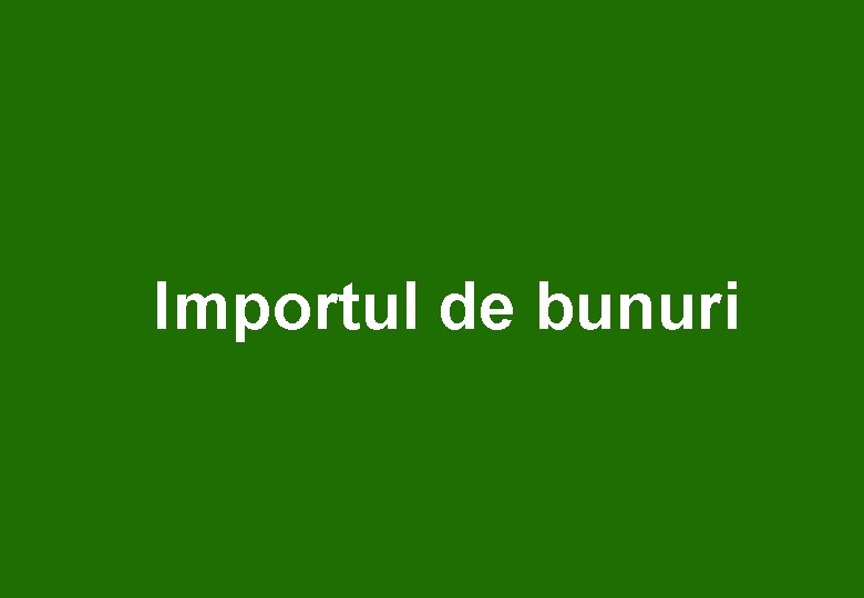 Importul de bunuri 