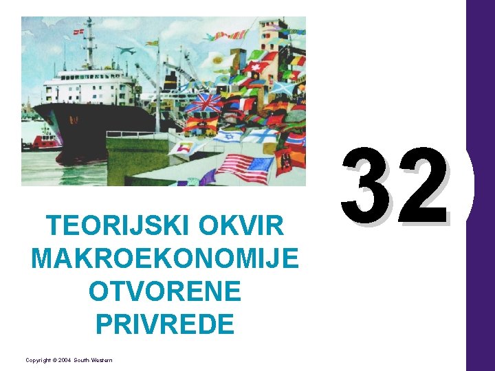 TEORIJSKI OKVIR MAKROEKONOMIJE OTVORENE PRIVREDE Copyright © 2004 South-Western 32 TEORIJSKI OKVIR MAKROEKONOMIJE OTVORENE PRIVREDE Copyright © 2004 South-Western 32