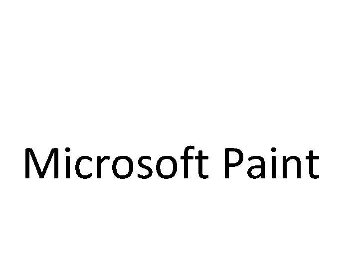 Microsoft Paint 