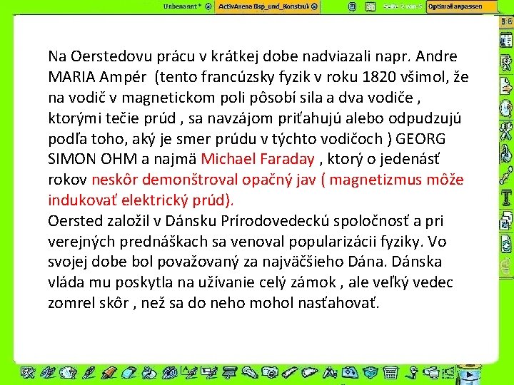 Na Oerstedovu prácu v krátkej dobe nadviazali napr. Andre MARIA Ampér (tento francúzsky fyzik