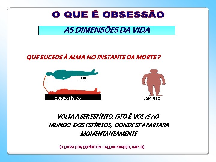 AS DIMENSÕES DA VIDA QUE SUCEDE À ALMA NO INSTANTE DA MORTE ? ALMA