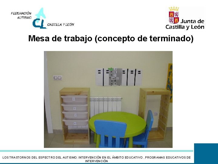 Mesa de trabajo (concepto de terminado) LOS TRASTORNOS DEL ESPECTRO DEL AUTISMO: INTERVENCIÓN EN