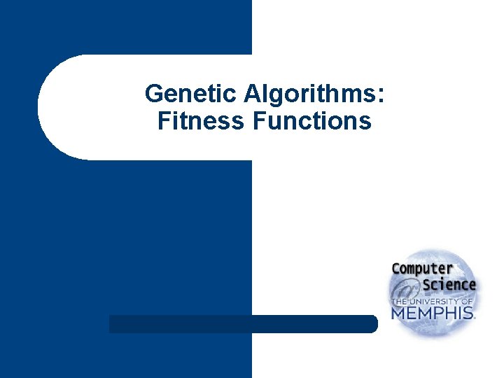 Genetic Algorithms: Fitness Functions 