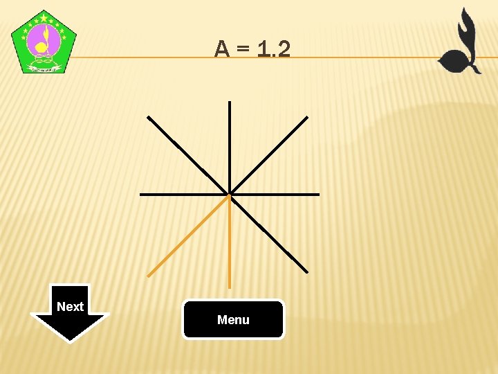 A = 1. 2 Next Menu A = 1. 2 Next Menu