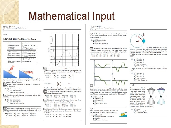 Mathematical Input 