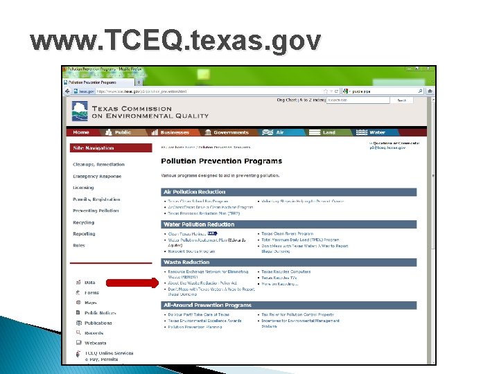 www. TCEQ. texas. gov 