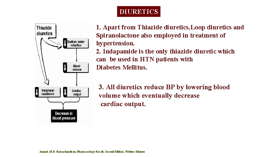 DIURETICS 1. Apart from Thiazide diuretics, Loop diuretics and Spiranolactone also employed in treatment