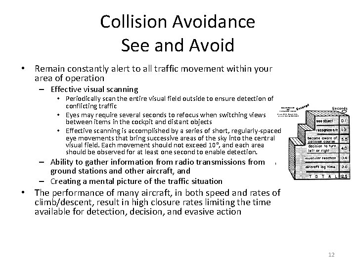 Collision Avoidance See and Avoid • Remain constantly alert to all traffic movement within