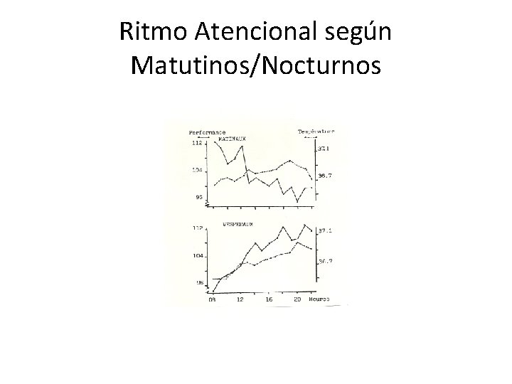 Ritmo Atencional según Matutinos/Nocturnos 