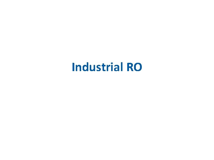 Industrial RO 