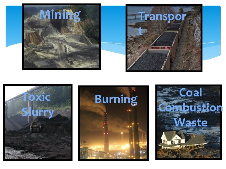 Mining Toxic Slurry Transpor t Burning Coal Combustion Waste 