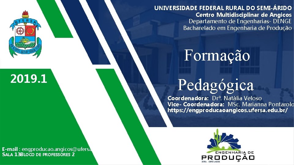 UNIVERSIDADE FEDERAL RURAL DO SEMI-ÁRIDO Centro Multidisciplinar de Angicos Departamento de Engenharias- DENGE Bacharelado