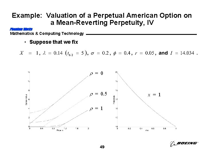 Example: Valuation of a Perpetual American Option on a Mean-Reverting Perpetuity, IV Phantom Works