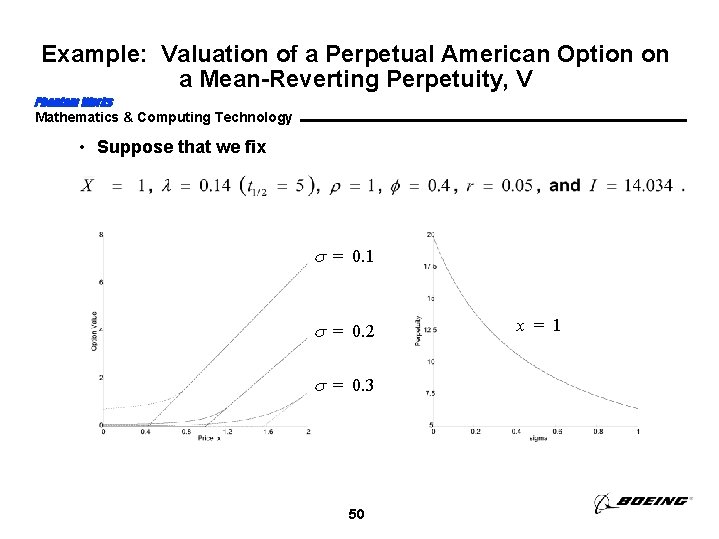 Example: Valuation of a Perpetual American Option on a Mean-Reverting Perpetuity, V Phantom Works