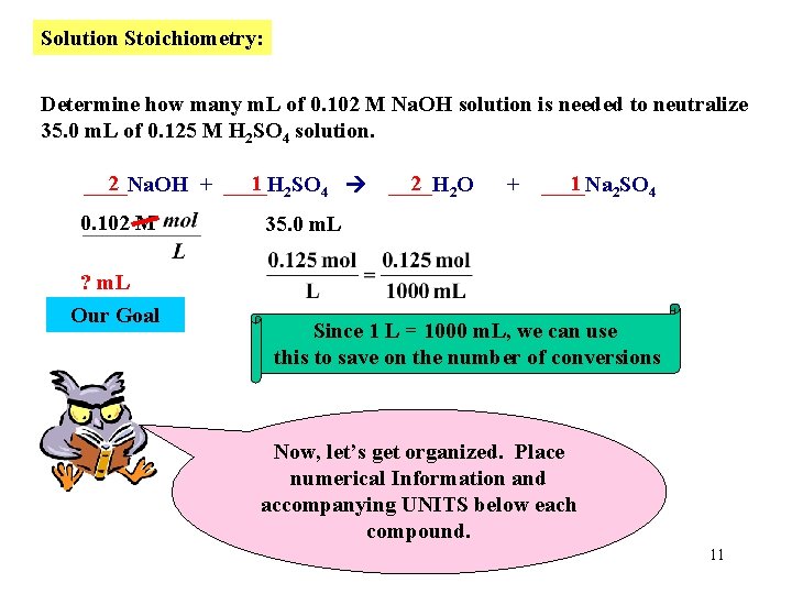 Solution Stoichiometry: Determine how many m. L of 0. 102 M Na. OH solution