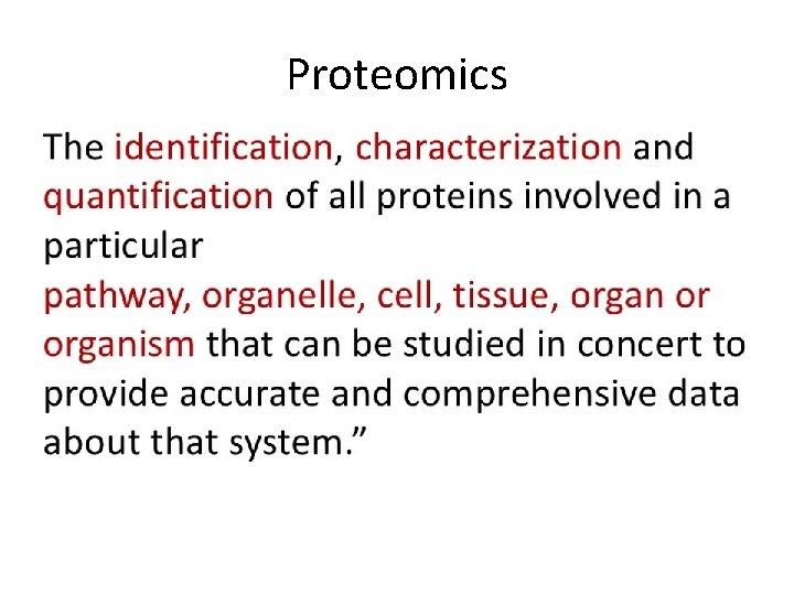 Proteomics 
