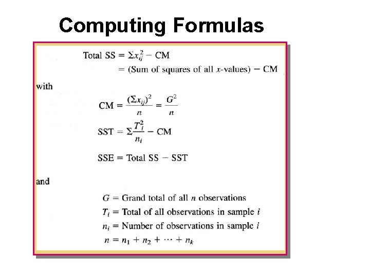 Computing Formulas 