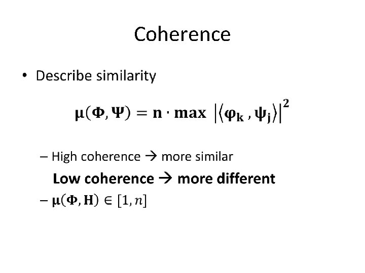 Coherence • 