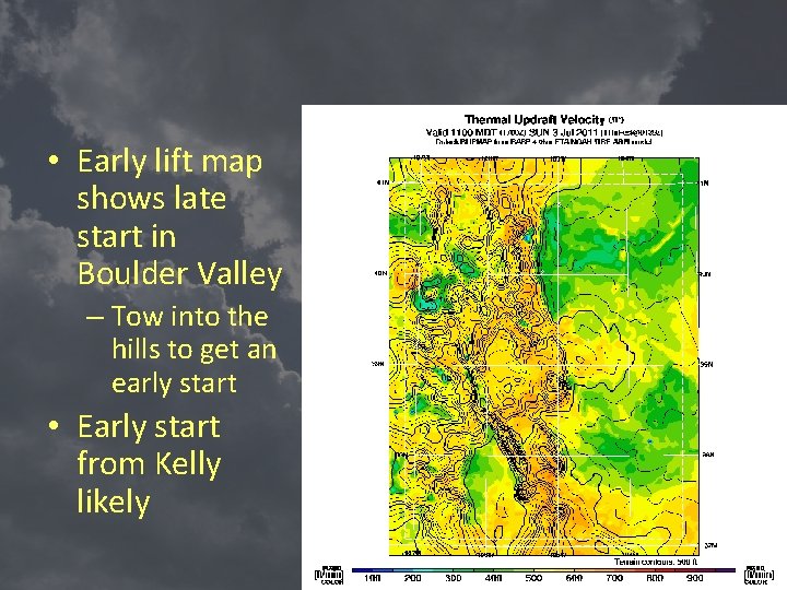  • Early lift map shows late start in Boulder Valley – Tow into