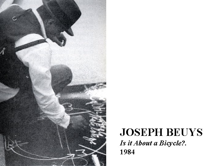 JOSEPH BEUYS Is it About a Bicycle? . 1984 