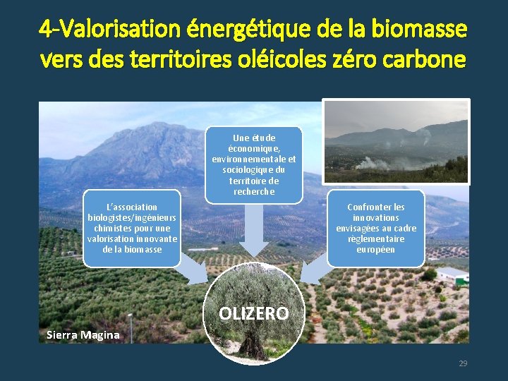 4 -Valorisation énergétique de la biomasse vers des territoires oléicoles zéro carbone Une étude