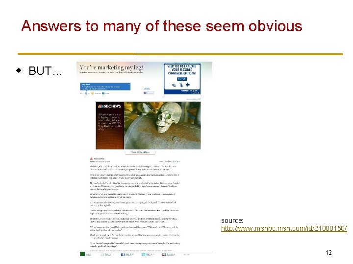 Answers to many of these seem obvious w BUT… source: http: //www. msnbc. msn. Answers to many of these seem obvious w BUT… source: http: //www. msnbc. msn.