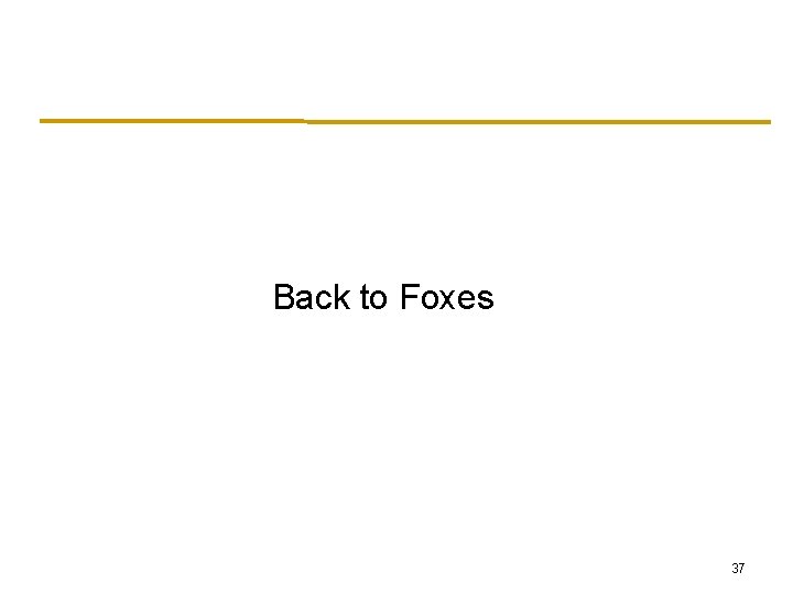 Back to Foxes 37 Back to Foxes 37