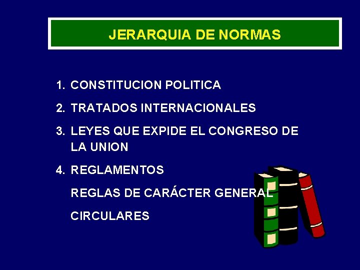 JERARQUIA DE NORMAS 1. CONSTITUCION POLITICA 2. TRATADOS INTERNACIONALES 3. LEYES QUE EXPIDE EL JERARQUIA DE NORMAS 1. CONSTITUCION POLITICA 2. TRATADOS INTERNACIONALES 3. LEYES QUE EXPIDE EL