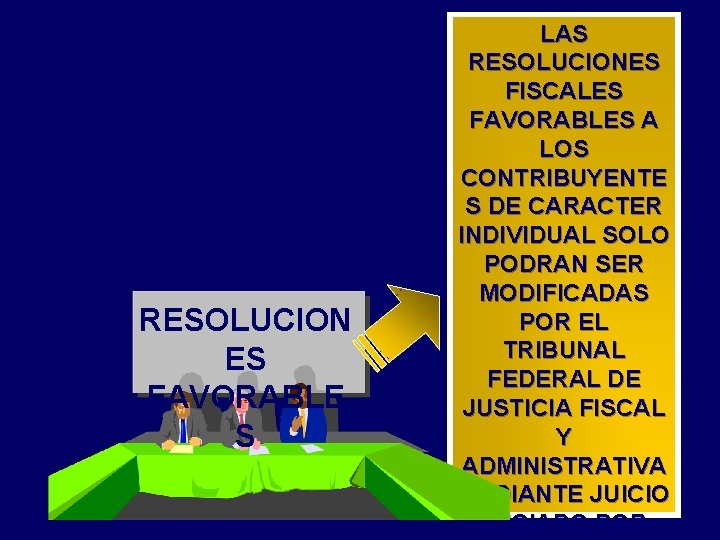 RESOLUCION ES FAVORABLE S LAS RESOLUCIONES FISCALES FAVORABLES A LOS CONTRIBUYENTE S DE CARACTER