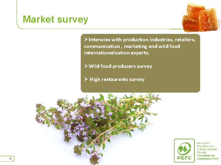 Market survey ØInterwies with production industries, retailers, communication , marketing and wild food internationalization