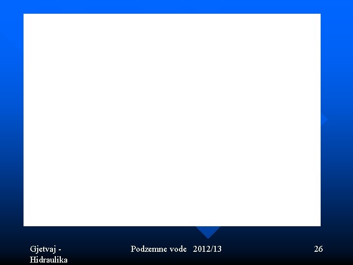Gjetvaj - Hidraulika Podzemne vode 2012/13 26 Gjetvaj - Hidraulika Podzemne vode 2012/13 26