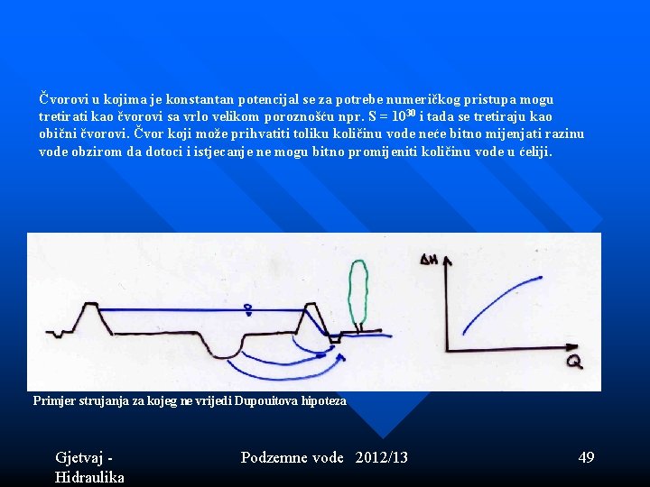 Čvorovi u kojima je konstantan potencijal se za potrebe numeričkog pristupa mogu tretirati kao Čvorovi u kojima je konstantan potencijal se za potrebe numeričkog pristupa mogu tretirati kao